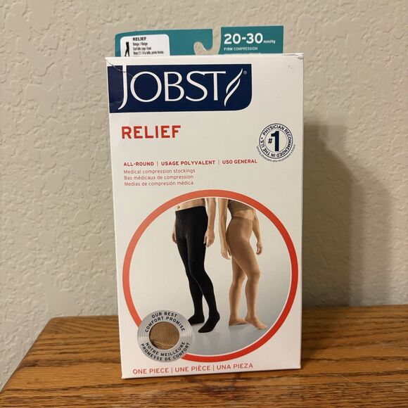 Jobst Relief Medical Compression All-Round 20-30mmHg Large Beige One Piece - Picture 1 of 5